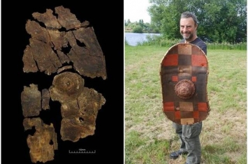 英国莱斯特郡出土以树皮制作有2400年历史的盾牌 出自铁器时代凯尔特人之手